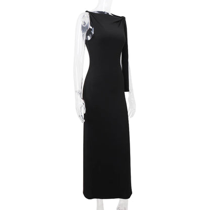 Candyhot Sexy Solid O-Neck Sleeveless Casual Fashion Dress Y2K Summer Slim Fit Piece Maxi Dress Evening Dresses Women's Clothing