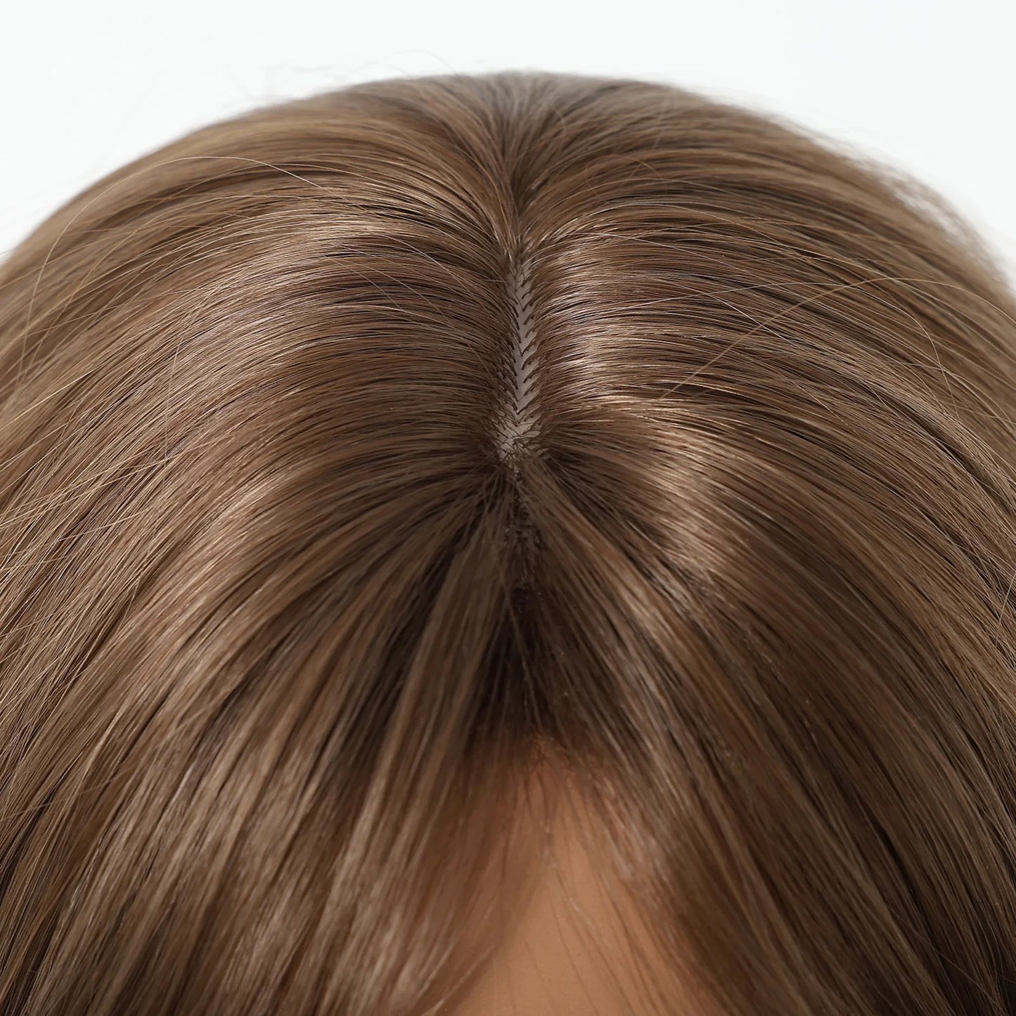 Honey Brown Synthetic Wig Short Wavy Wigs with Medium Part Bangs Cosplay Daily Lolita Curly Hair Wigs for Women Heat Resistant Badiee Stylez