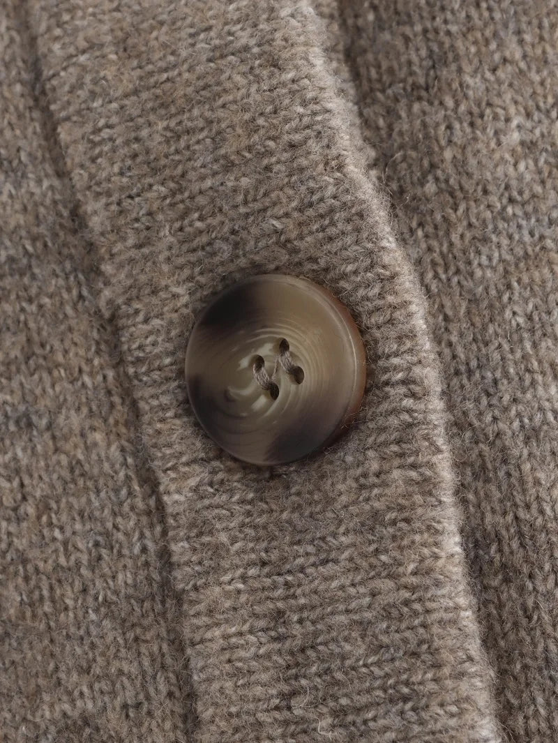 MUJER Cape Cropped Cardigan for Women Knitted Short Sweaters Cardigans Women Fashion Button Knitwear Women Cloak Women's Sweater