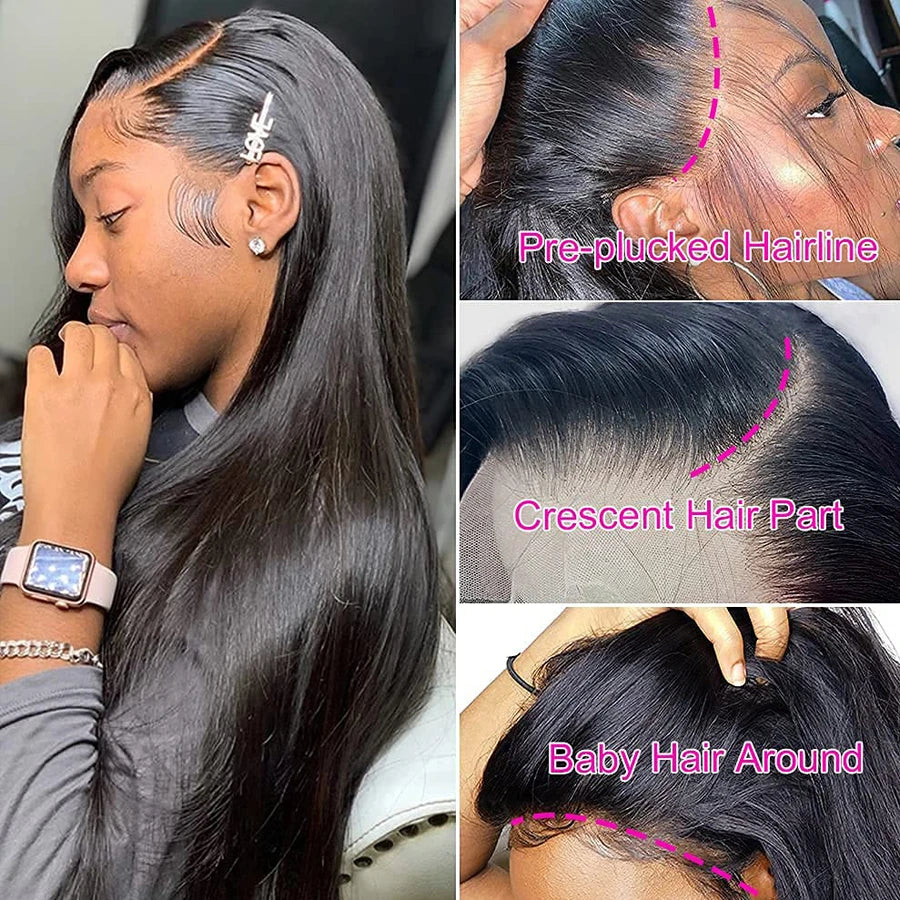 360 Full Lace Frontal Wig 13x6 Straight Glueless Lace Front Wig Brazilian Human Hair Wigs For Black Women 13x4 Lace Wig