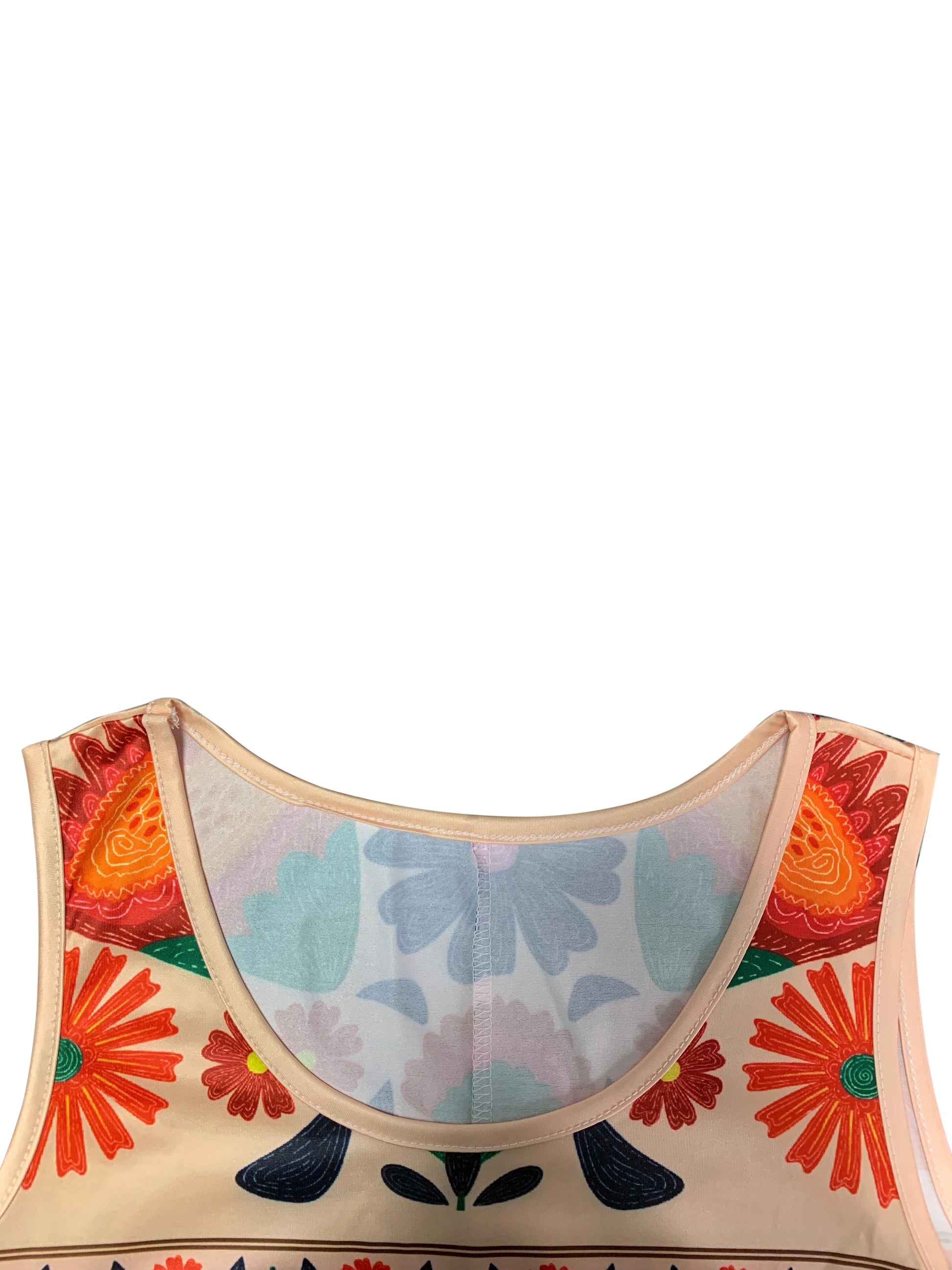 Women’s Sleeveless Boho Floral Dress, Colorful Flower Print Mini Dress, Casual Summer Beach & Festival Outfit