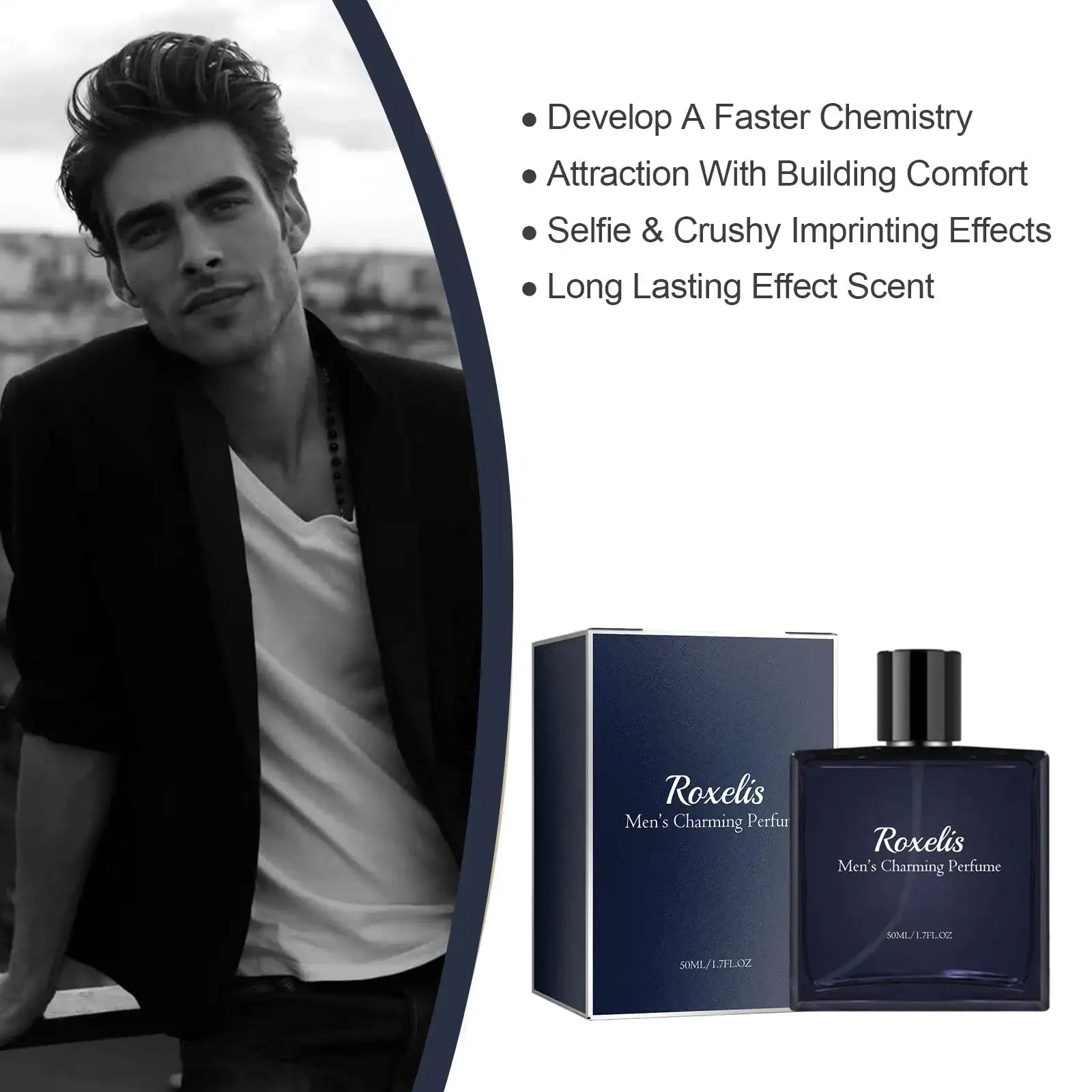 Roxelis Men Pheromone Perfume Hombre Colognes Scent Long Lasting Fascination Man Perfumes Masculinos Lasting Parfum Heren