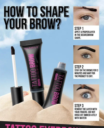 Waterproof Peel Off Eyebrow Gel Semi-Permanent Eye Brow Enhancer Tattoo Tint Long-lasting Black Brown Dye Eyebrow Cream Cosmetic