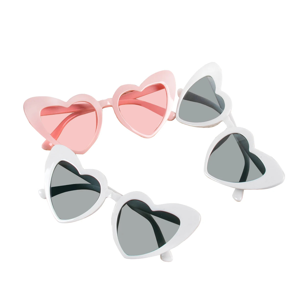 6pcs Bachelorette Party Sunglasses Wedding Bridal Shower Decoration Pink White Heart Glasses Bridesmaid Gifts Hen Party Supplies