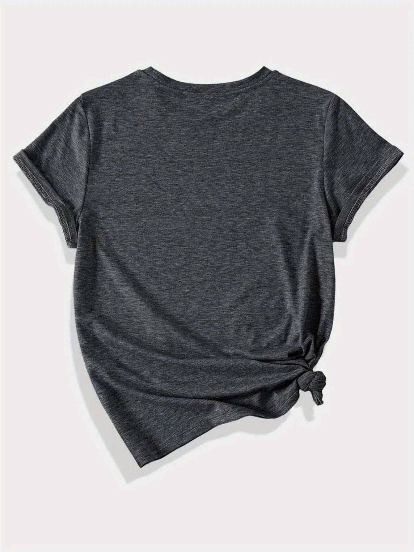 Plus - Size Women's Loose - Fit Gray T - Shirt with Gun - Wielding Frog Print & Catchy Text