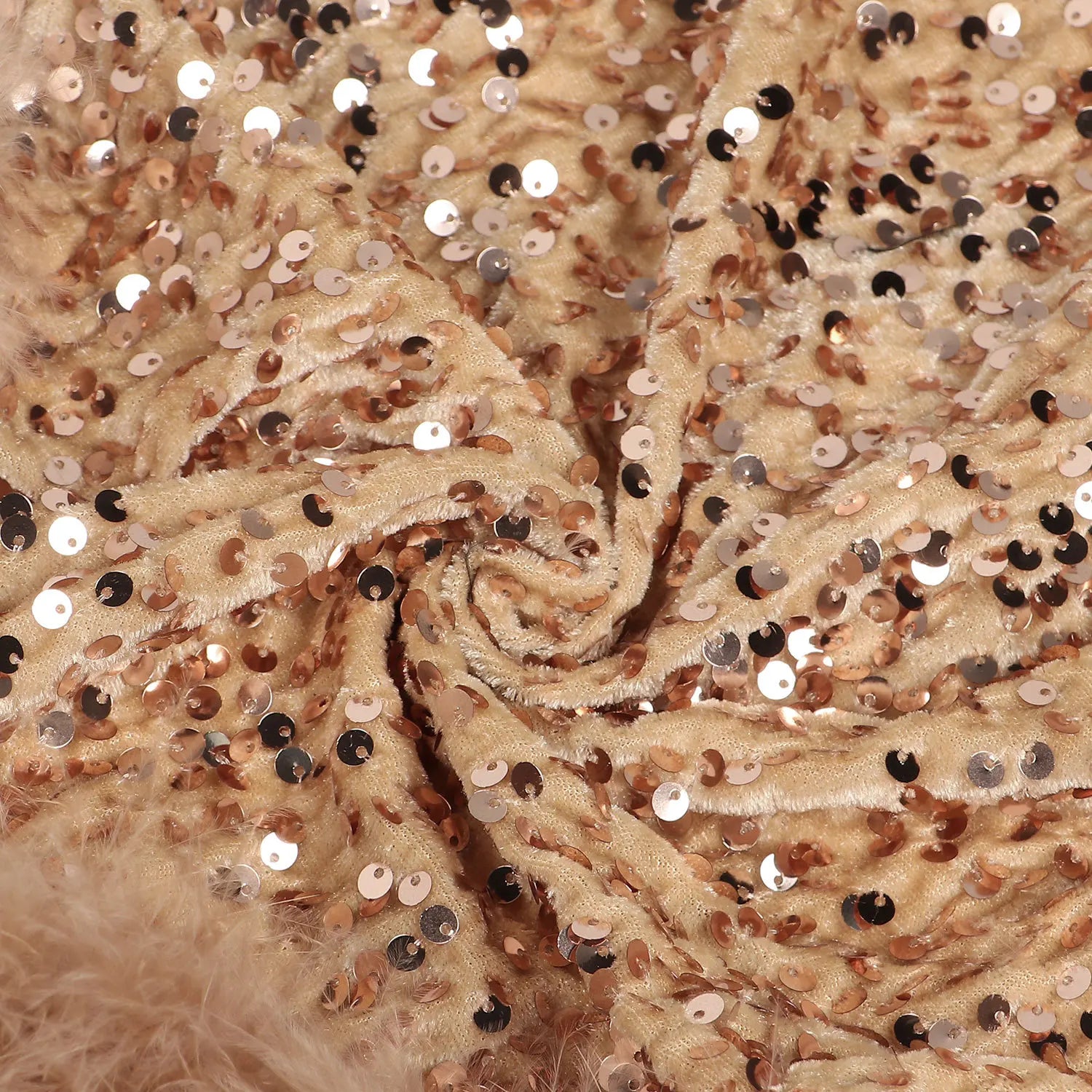 Women's Elegant Sequined Feather Slim Patchwork Bodysuits Spring Summer New Sexy Bodysuits Women Long Sleeve Backless Bodysuits