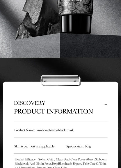 Blackhead Remover Mask Bamboo Charcoal Shrink Pores Acne Black Head Removal Cream Nose Cleansing Black Peel Off Masks Skin Care