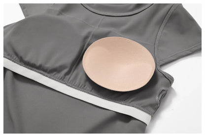 Custom LOGO women's beautiful back tight yoga set quick-drying high waist hip lift running fitness sports skirt 2-piece set