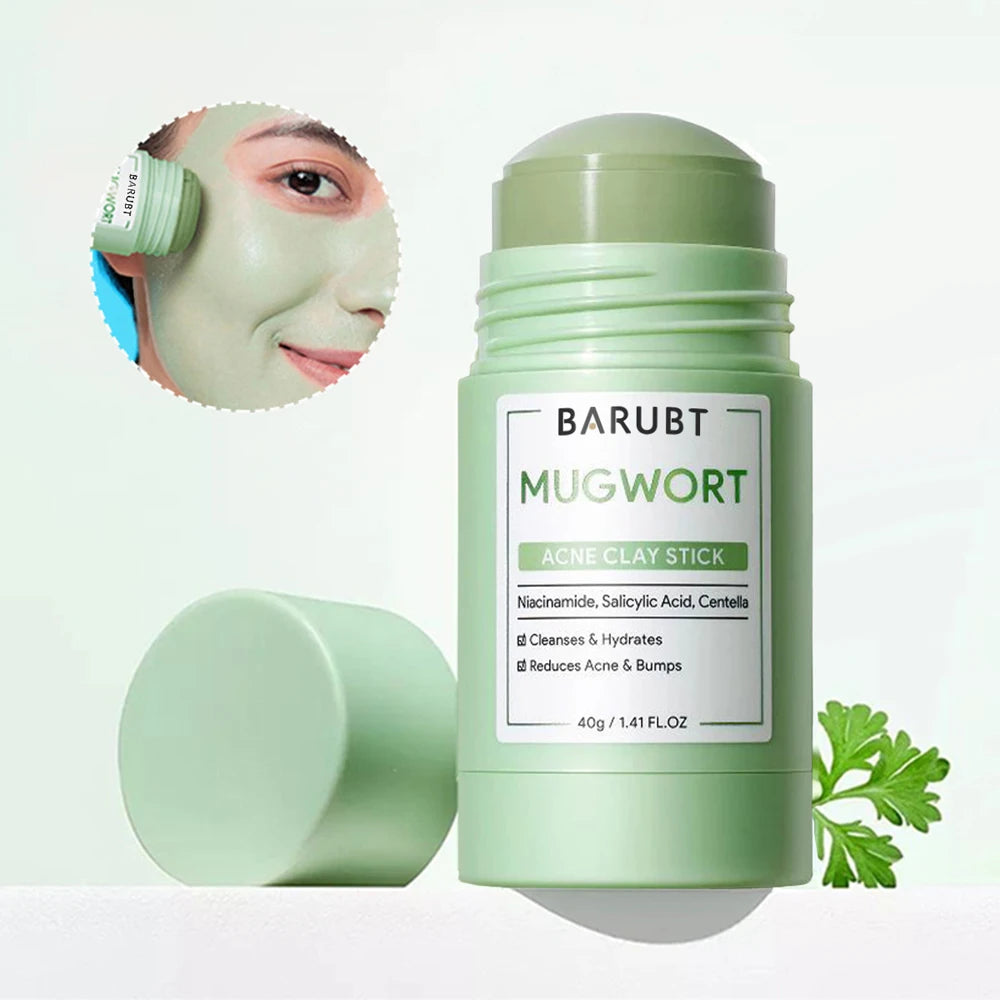 Face Clean Mask Remove Blackhead Mugwort Solid Mask Clean Pores Stick Facial Blemish Black Dots Shrink Pores Skin Care Cosmetics