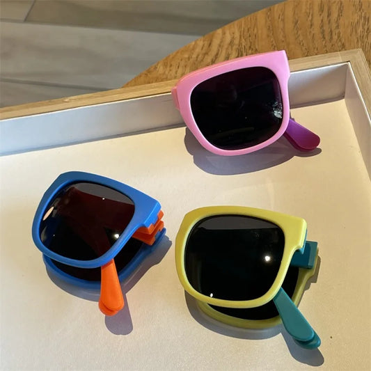 Spring and Summer Sun Shading Children's Folding Decorative Glasses Candy Colored Glasses Sunglasses