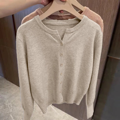 New Fashion Women's Thin Fleece Knit Loose Short Cashmere Sweater Round Neck, Warm Korean Sle Casual Female Sweater Top Cloting Badiee Stylez