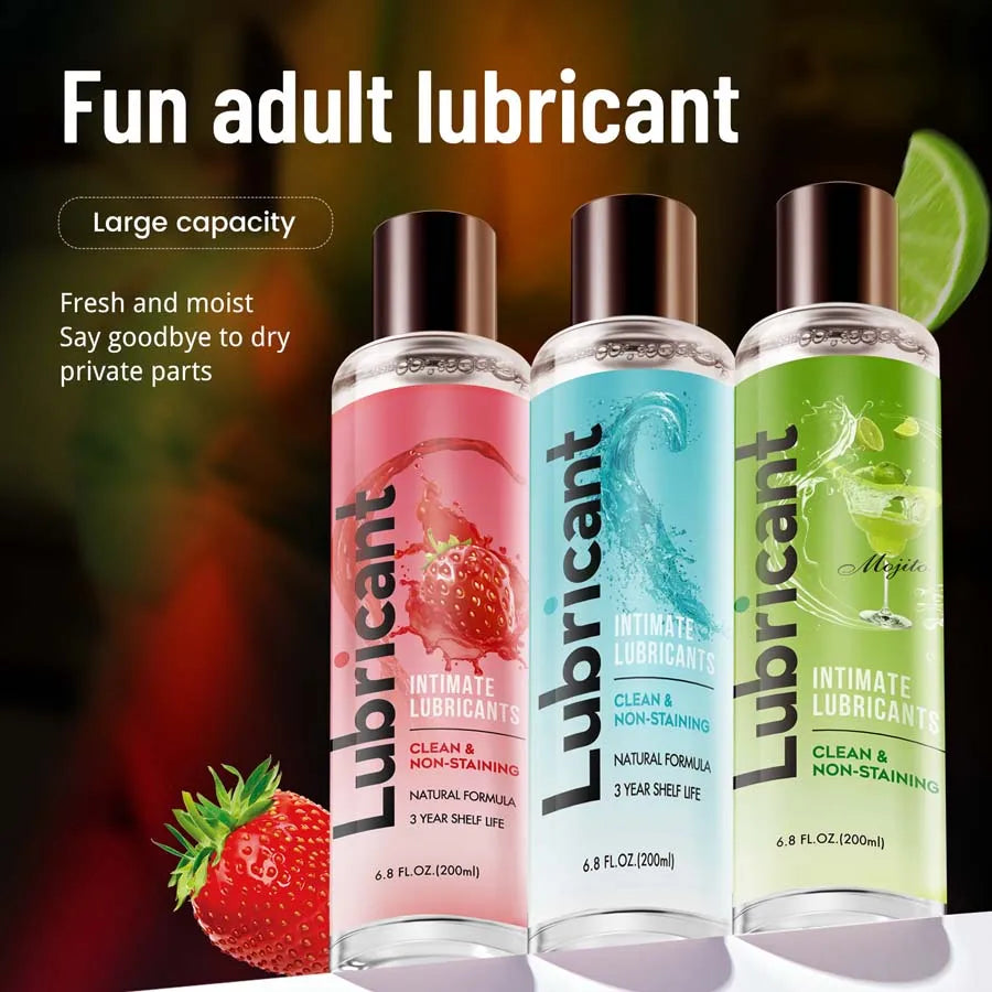Intimate smooth Flavor Lubricant Pleasure Body Erotic Oil Lubricant Adult Sex Supplies flirting for couples 200ml