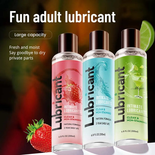 Intimate smooth Flavor Lubricant Pleasure Body Erotic Oil Lubricant Adult Sex Supplies flirting for couples 200ml