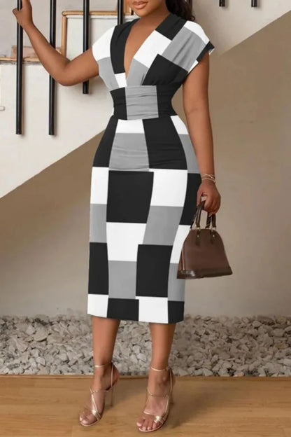 Women Print Dress Sexy V-Neck Bat Sleeve Ruffl Flowers Print Bohemian Beach Sundress Ladies Loose Summer Vacation Mini Dresses black