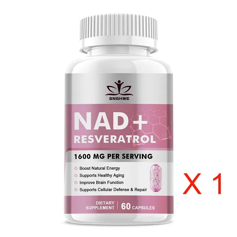 SNGHWE NAD+ Supplements - Anti-Aging Cell Booster, Supports Natural Energy - NAD+ Booster,Strengthens The Immune System 60 PILLS
