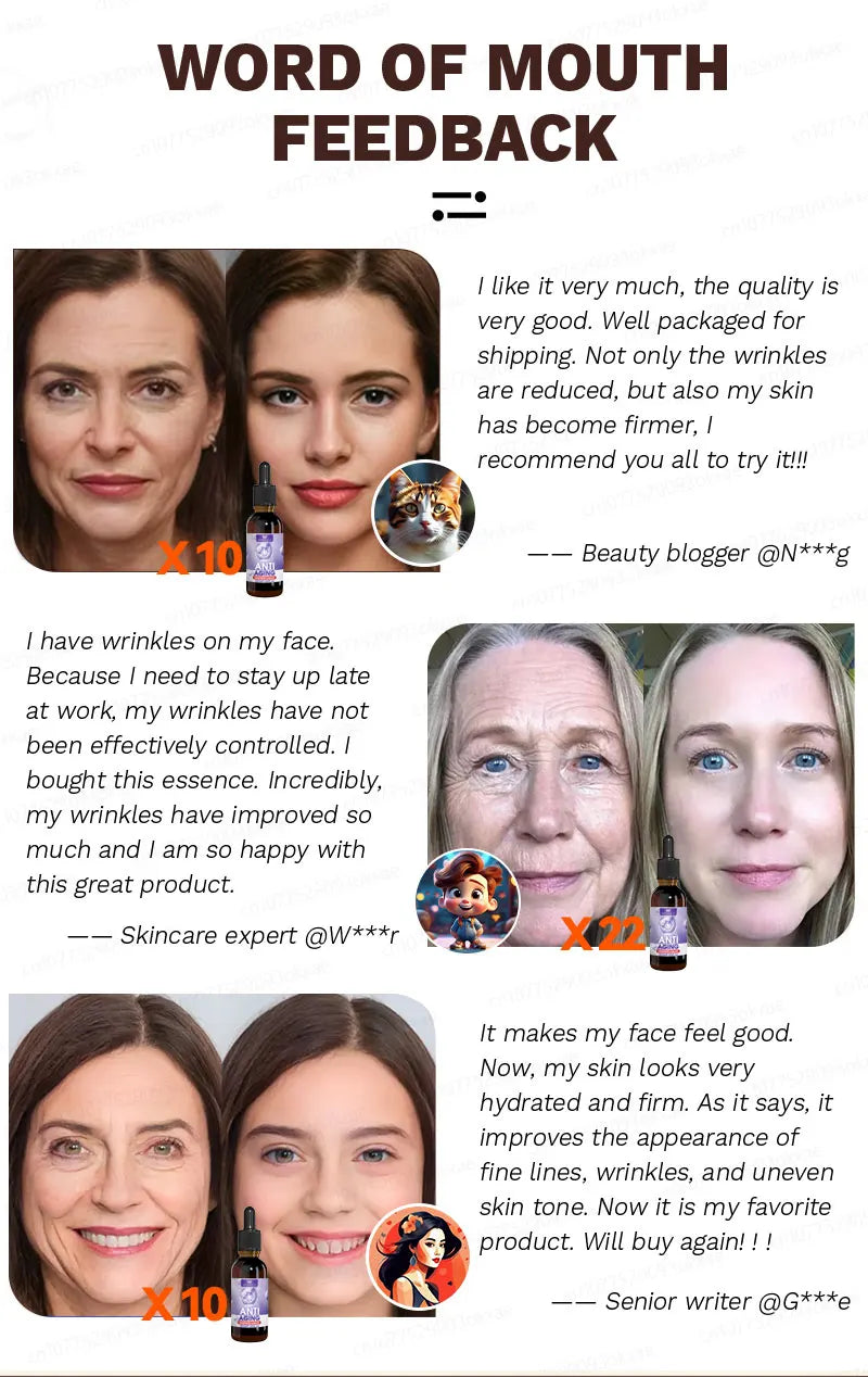 No wrinkles, 20 years younger