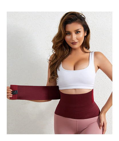 Women Hook and Loop Abdominal Slimming Bandages with Elastic Wrap Daily Use and Effective for Post-Gym Maternity Supplies