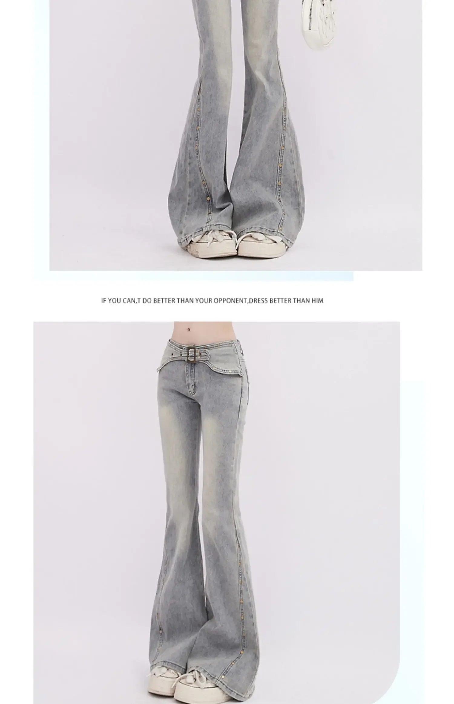 Korean Light Blue Flare Jeans Women Y2k Low Rise Vintage Denim Trousers Fashion Skinny Classic Aesthetic Harajuku Pants
