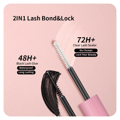 ANNAFRIS 300Pcs DIY Cluster Lash Extension Kit Color individual Lashes Kit with Lash Bond&Seal Remover Tweezers