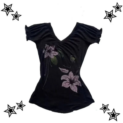 Harajuku T shirt Crop Top Women Clothes Streetwear Vintage Summer Sling Kpop Camis Femme Punk Sexy Tank Tops Aesthetic T shirts Badiee Stylez