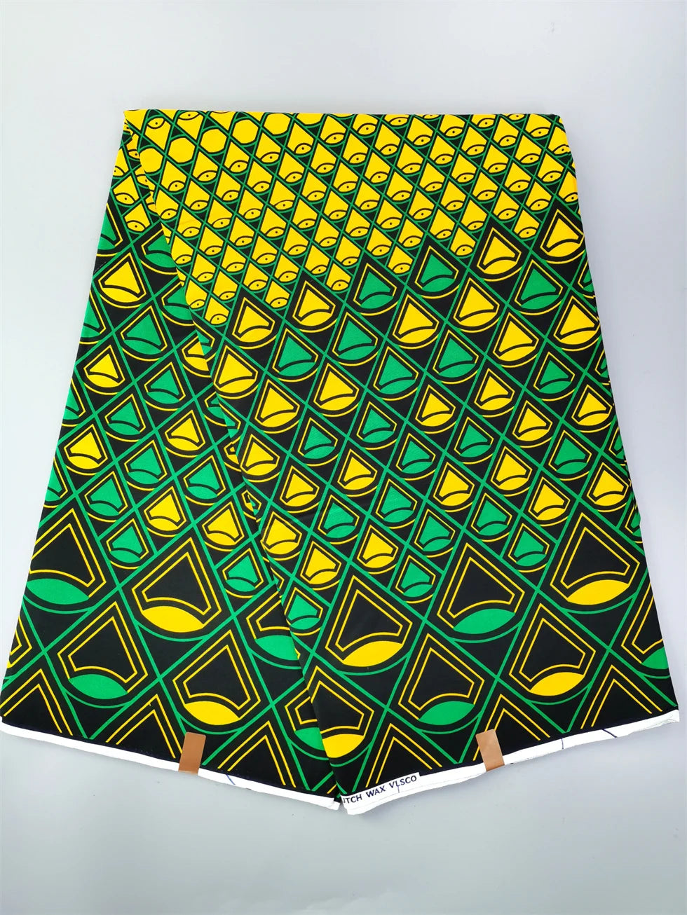 Classical Veritable Wax Guaranteed Real wax print fabric dutch hollandais pagne africa Dress 100% cotton 6yards Fluorescent Green 6Yards 950g