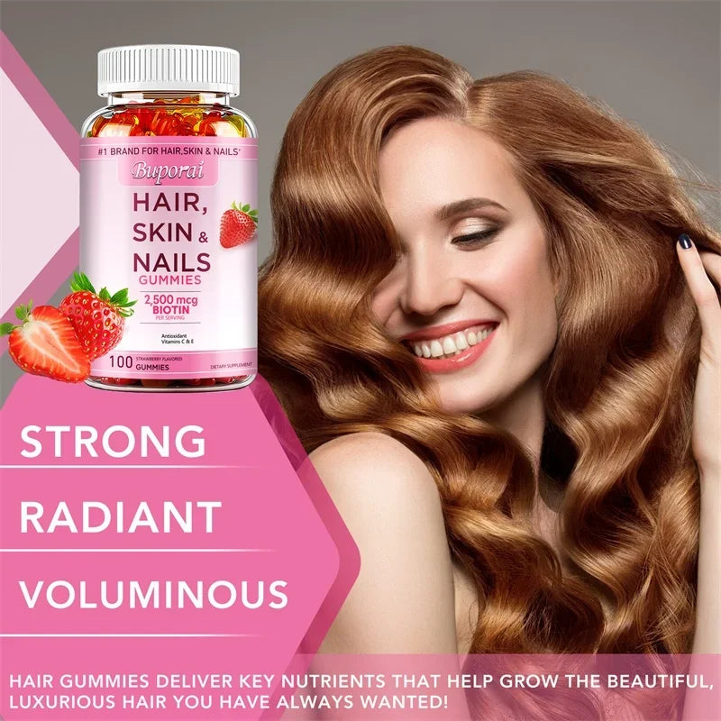 Hair, Skin and Nails Gummies - Supports Skin Care, Nails, Hair, Antioxidants and The Immune System, AntioxidantSupplements