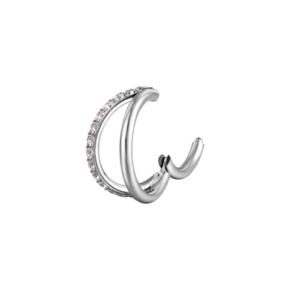 New G23 Titanium Piercing High Quality CZ Nose Ring Earrings 8/10/12mm Body Jewelry 16G ASTM f136 Titanium Nose Septum Piercings