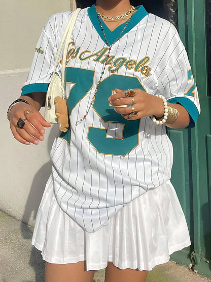 Los Angeles No.79 Football Jersey American Style Street Jersey V-neck Short Sleeve Summer Trend Oversized Casual Fashion Tshirt wjr327045