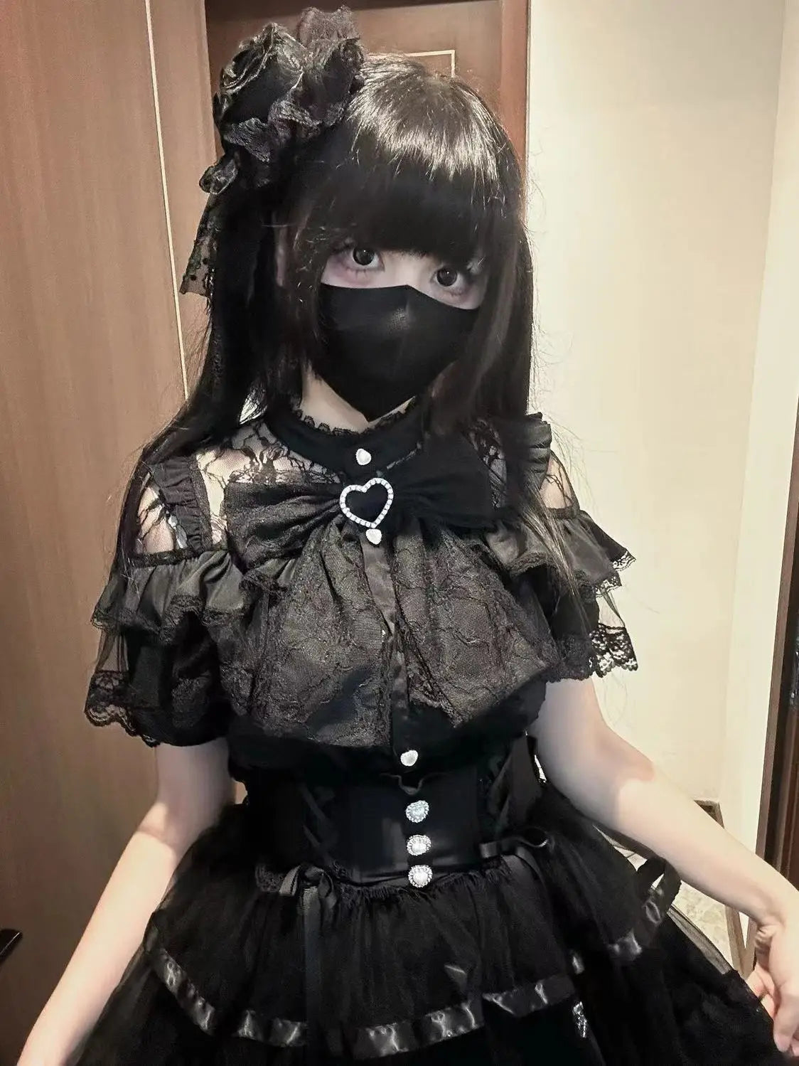 Japanese Kawaii Lolita Lace Patchwork Blouses Summer Women Harajuku Single Breasted Sweet Shirts Summer Girly JK Bow Tops Blusas Badiee Stylez