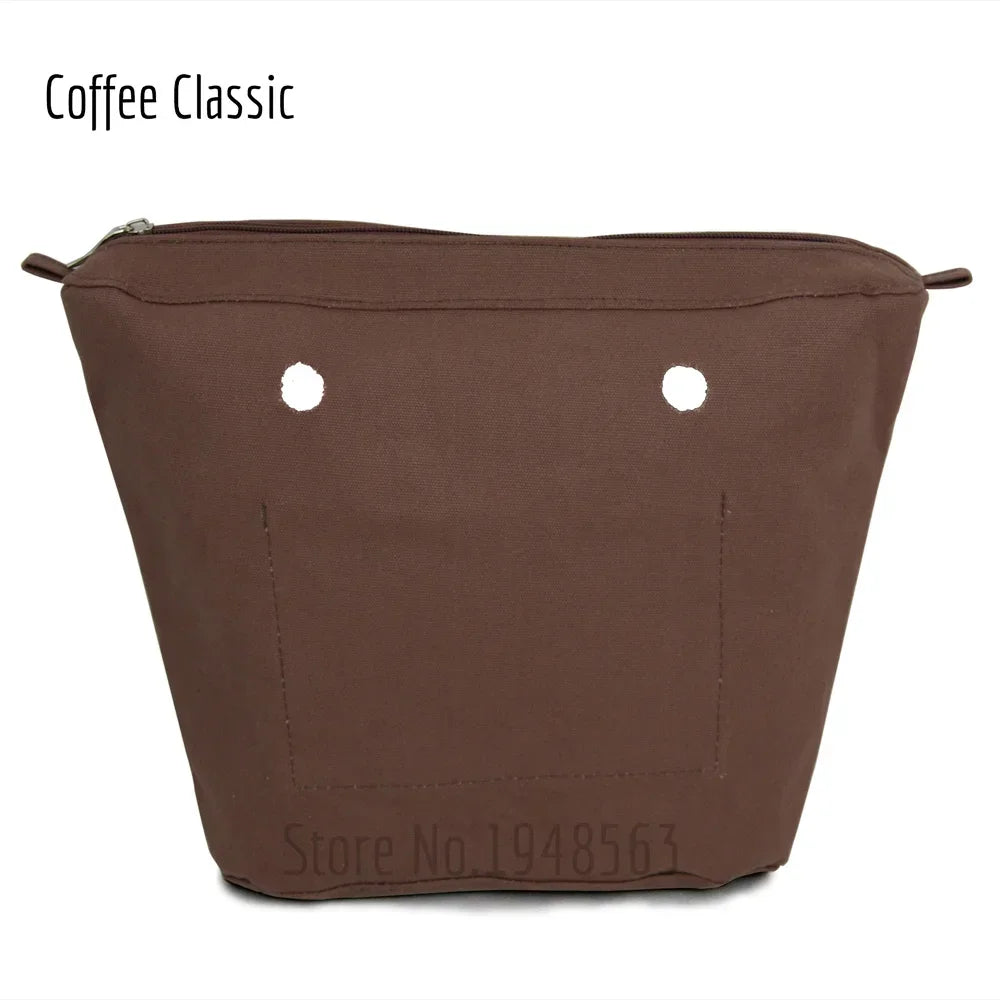 TANQU New Waterproof Inner Bag Organizer Insert Zipper Pocket for Classic Mini Obag Canvas Material for O Bag Coffee Classic CHINA