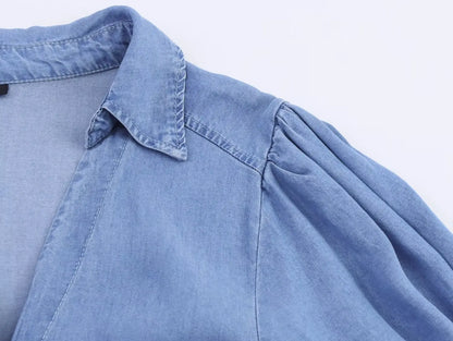 HH Women Solid Pant Sets Short Sleeves Bow Single-breasted Turn-Down Collar Shirts+Autumn Elastic Waist Pockets Wide Leg Pants Badiee Stylez