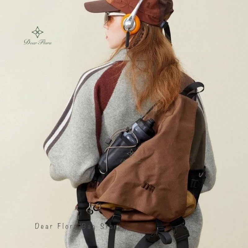 New Y2k Portable Light Nylon Crossbody Bag Trendy Rucksack Travel Shoulder Bag Casual knapsack Outdoor Sports Unisex Chest Packs