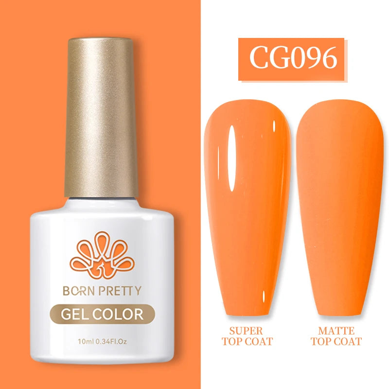 BORN PRETTY Fall Gel Nail Polish 10ml Orange Nude Brown Gel Nail Polish Halloween Nails Coral Orange Gel Varnish Manicure DIY CG-96