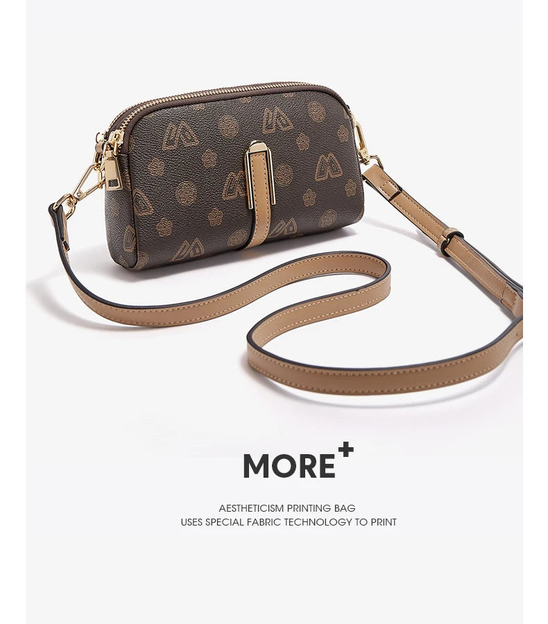 FOXER Women Small Crossbody Bag Shoulder Bag with Wrist Strap Lady Fashion Messenger Bag Mini High Quality Cellphone Purse