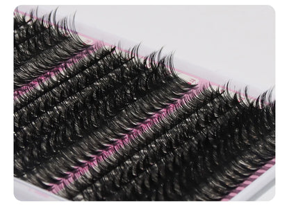 ANNAFRIS 300Pcs DIY Cluster Lash Extension Kit Color individual Lashes Kit with Lash Bond&Seal Remover Tweezers