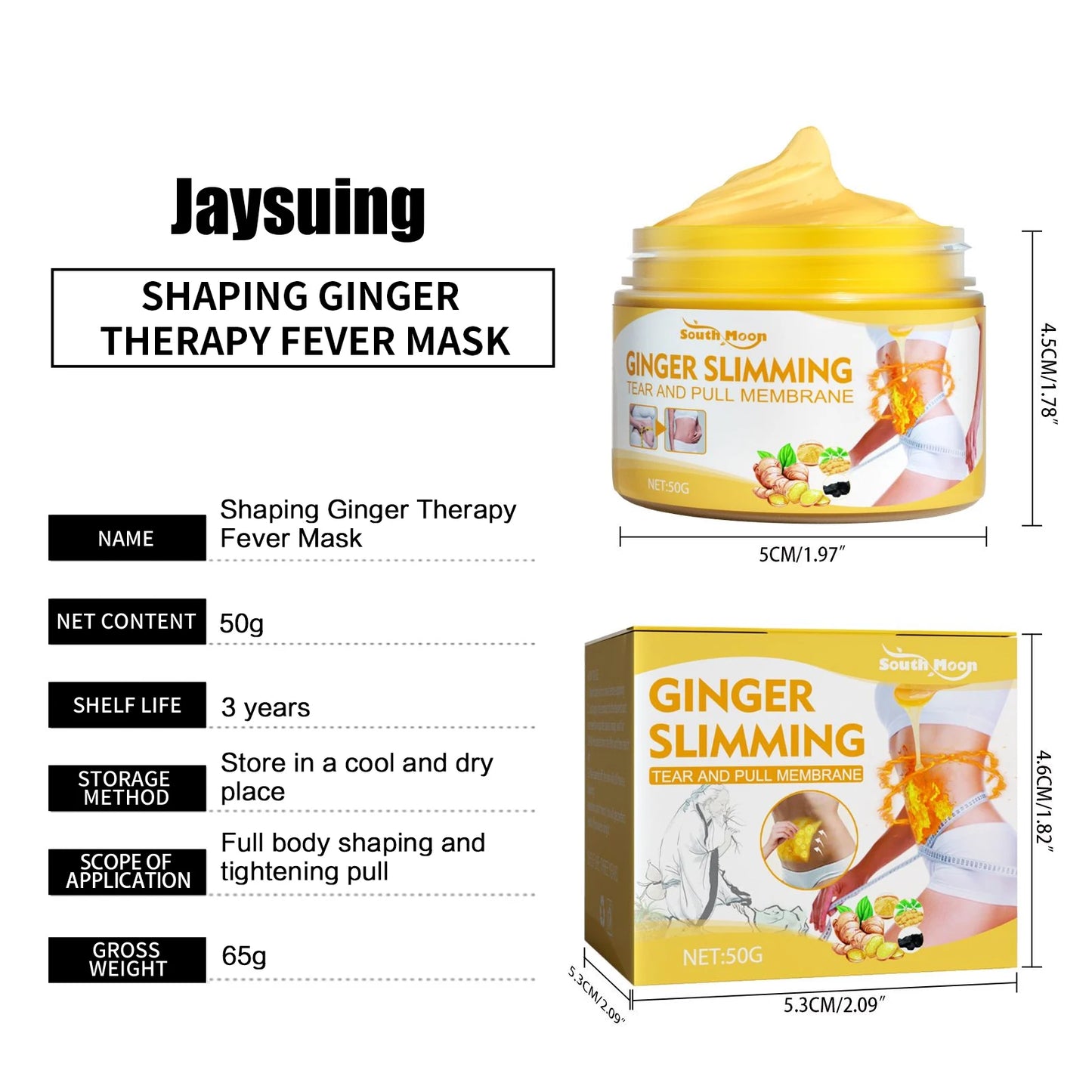 South Moon Shaping Body Cream Anti-cellulite Chin Firming Ginger Slim Gel Weight Lose Fat Burning Slimming Hot Fat Burning Cream