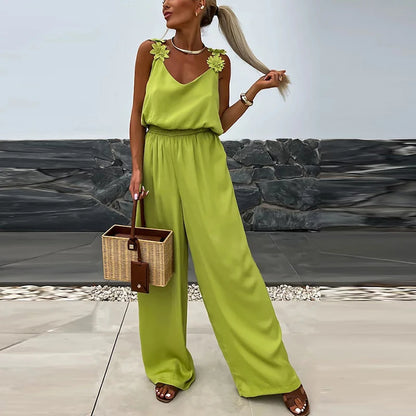 Female Jumpsuit For Women Casual Summer Solid Loose Long Pants Jumpsuit Women Bohemian Rompers Jumpsuit Overalls Female Badiee Stylez