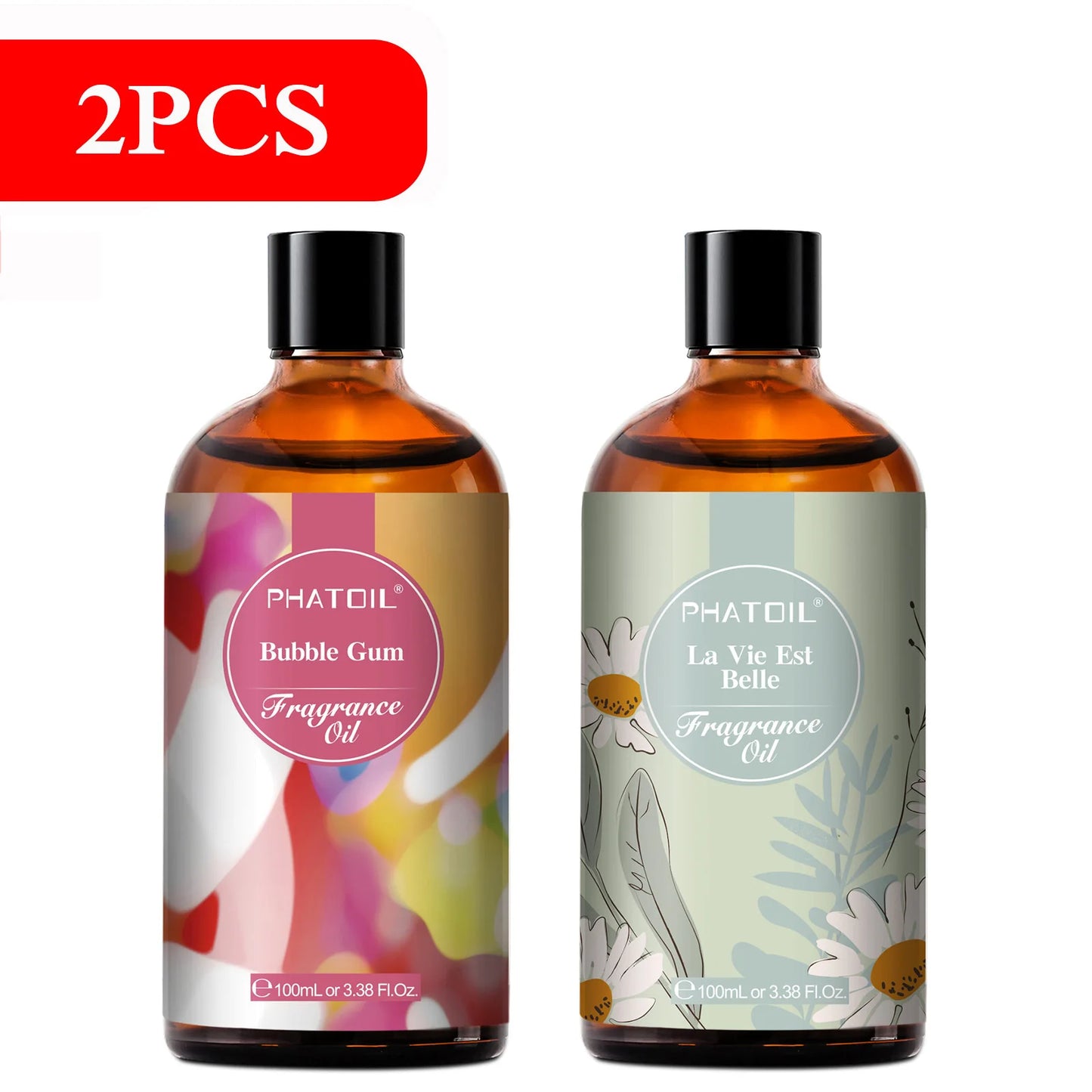 PHATOIL 100ml Fragrance Oil Coconut & Vanilla Bubble Gum Sea Breeze White Musk Aroma Fragrance Oils For Candles Soap Making - Badiee Stylez