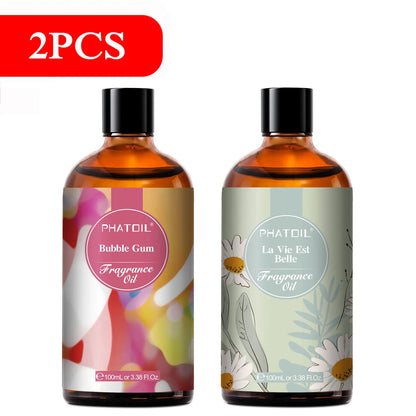 PHATOIL 100ml Fragrance Oil Coconut & Vanilla Bubble Gum Sea Breeze White Musk Aroma Fragrance Oils For Candles Soap Making - Badiee Stylez