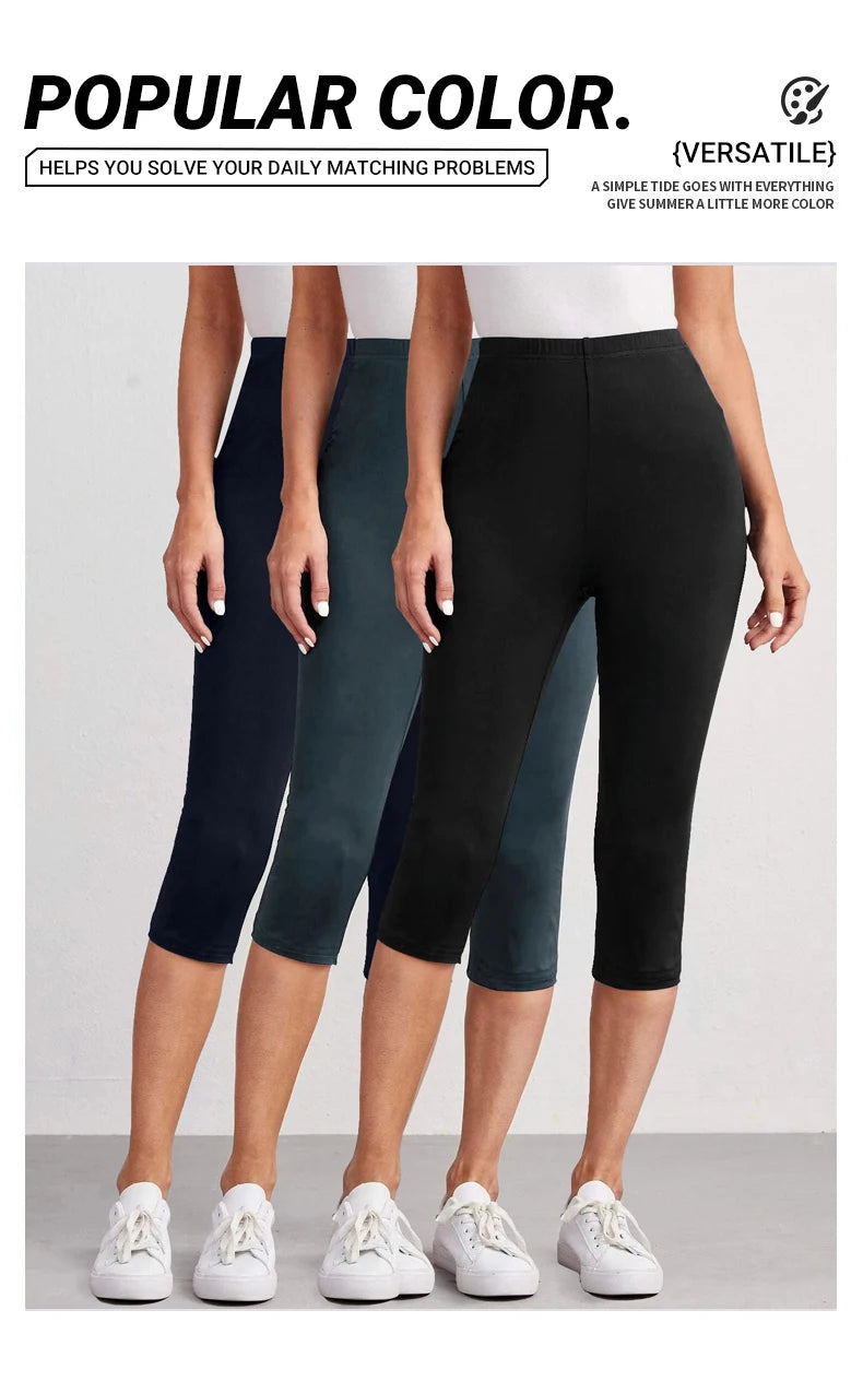 Ultra Soft Capri For S-XXXL Women Pants Fitness Sweatpants No Perspective Exercise Running Yoga Exercise Capri Tight Pants