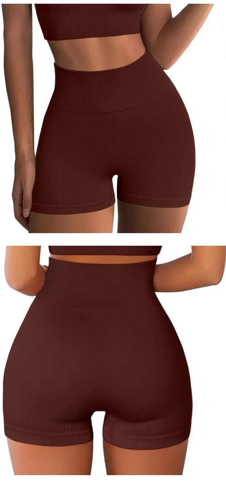 Seamless Gym Sexy Shorts Woman Summer Sport Fitness Shorts Thread Striped Skinny Activewear Running Compression Shorts