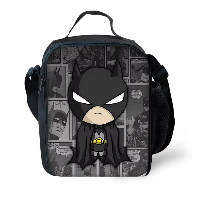 Child Superhero Batmans School Backpack with Lunch Bags ,Pencil Bags ,School Bags for Boys Girls Best Gift XHOO1-KB-049-A7