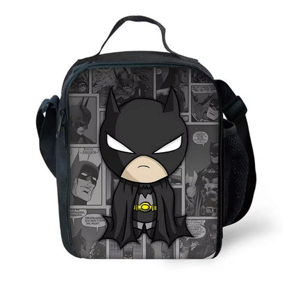 Child Superhero Batmans School Backpack with Lunch Bags ,Pencil Bags ,School Bags for Boys Girls Best Gift XHOO1-KB-049-A7