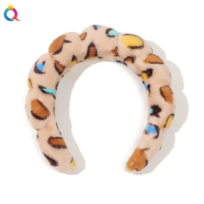 Wash Face Headbands For Women Puffy Sponge Hair Bands Cuff Waterproof Bands Absorbent Wristbands Girls Hair Accessories Set Badiee Stylez