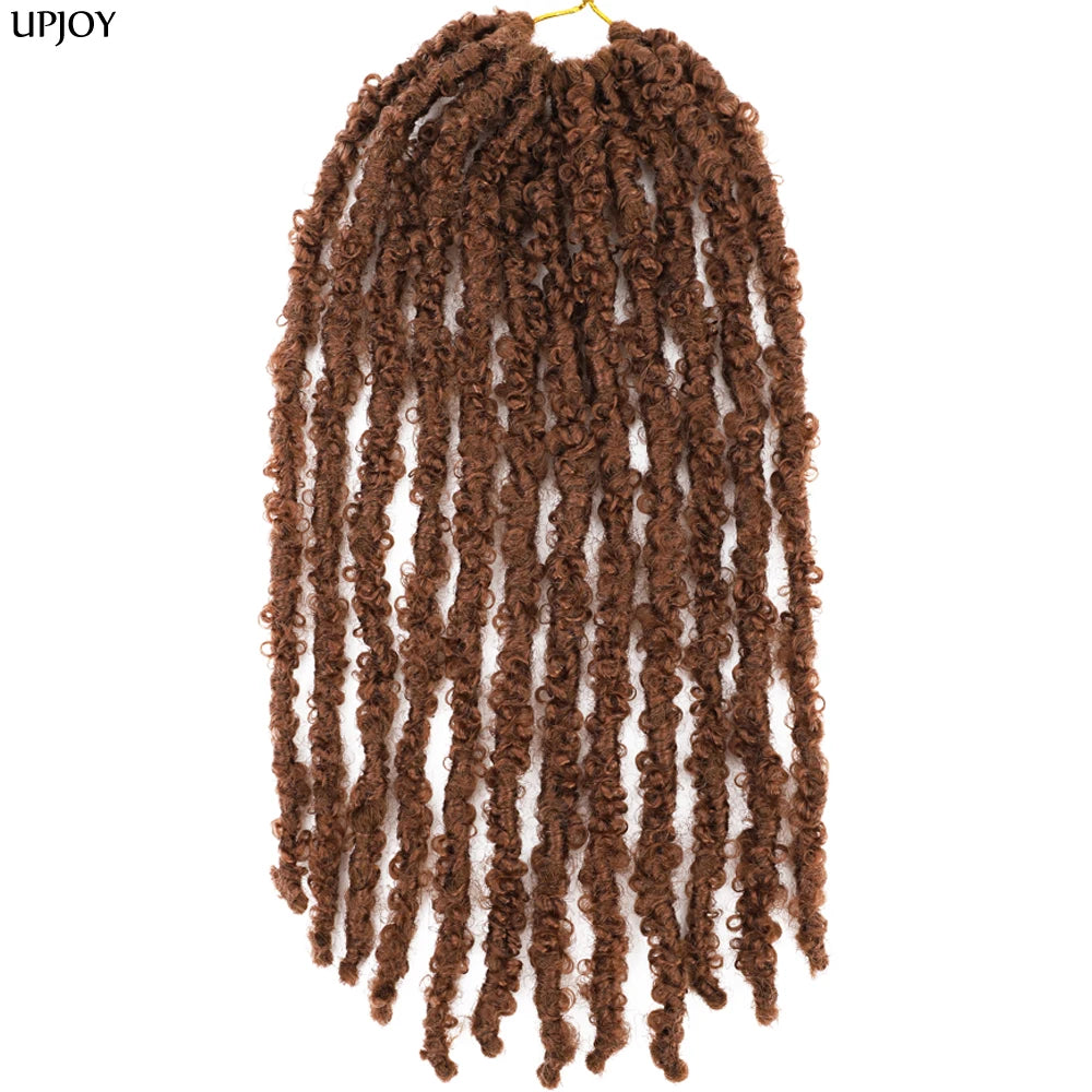 Butterfly Locs Crochet Hair 12 inch Handmade Butterfly Soft Locs Crochet Hair Extensions Synthetic Braiding Hair 12Strands/pack Badiee Stylez