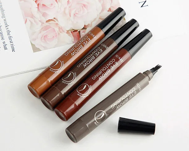 5 Colors Microblading Eyebrow Pen Waterproof Liquid Eyebrow Pencil Long Lasting Eyebrow Pen 4 oints eyebrow pen Cosmetics