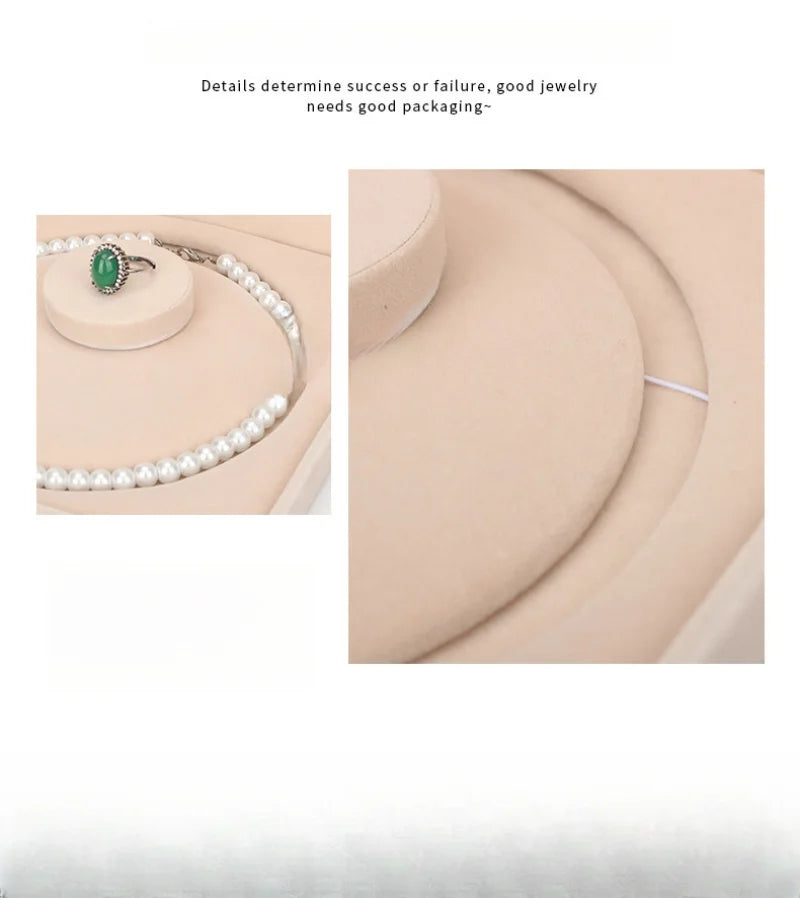 Velvet Pearl Necklace Gift Display Jewelry Set Box Wedding Ring Earring Bracelet Jewellery Packaging Storage Organizer Wholesale