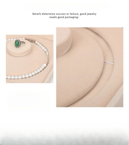 Velvet Pearl Necklace Gift Display Jewelry Set Box Wedding Ring Earring Bracelet Jewellery Packaging Storage Organizer Wholesale
