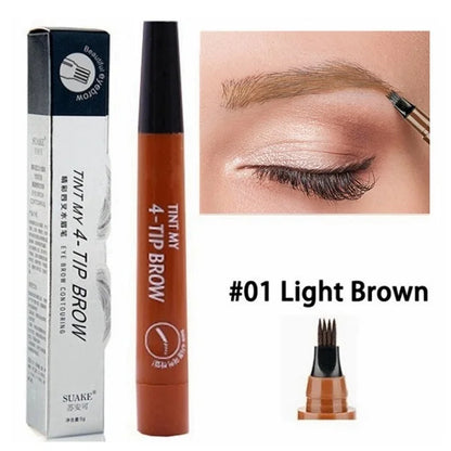 5 Colors Microblading Eyebrow Pen Waterproof Liquid Eyebrow Pencil Long Lasting Eyebrow Pen 4 oints eyebrow pen Cosmetics 1
