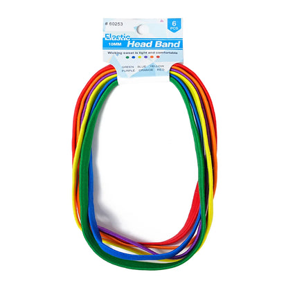 6/8PCS Unisex Sports Elastic Thin Headband Non-Slip Women Men Yoga Hair Bands Sweatband Football Running Biking Sports Hairband 60253